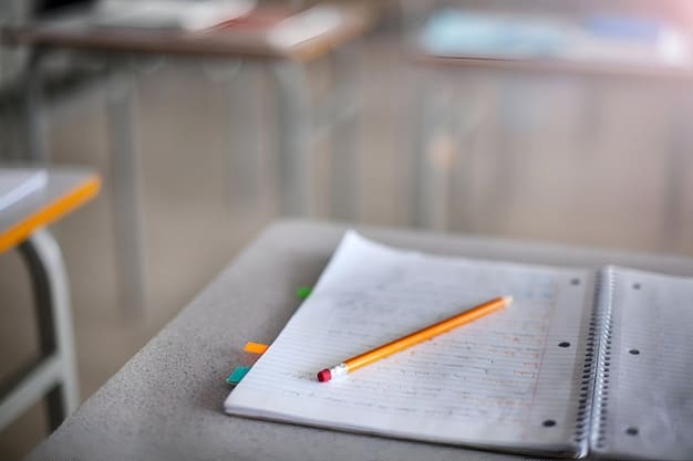 A close-up shot of an SAT test booklet with a blurred background of students taking the exam, capturing the pressure and intensity associated with standardized testing.