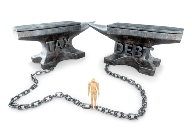 A conceptual image showing a seesaw, with