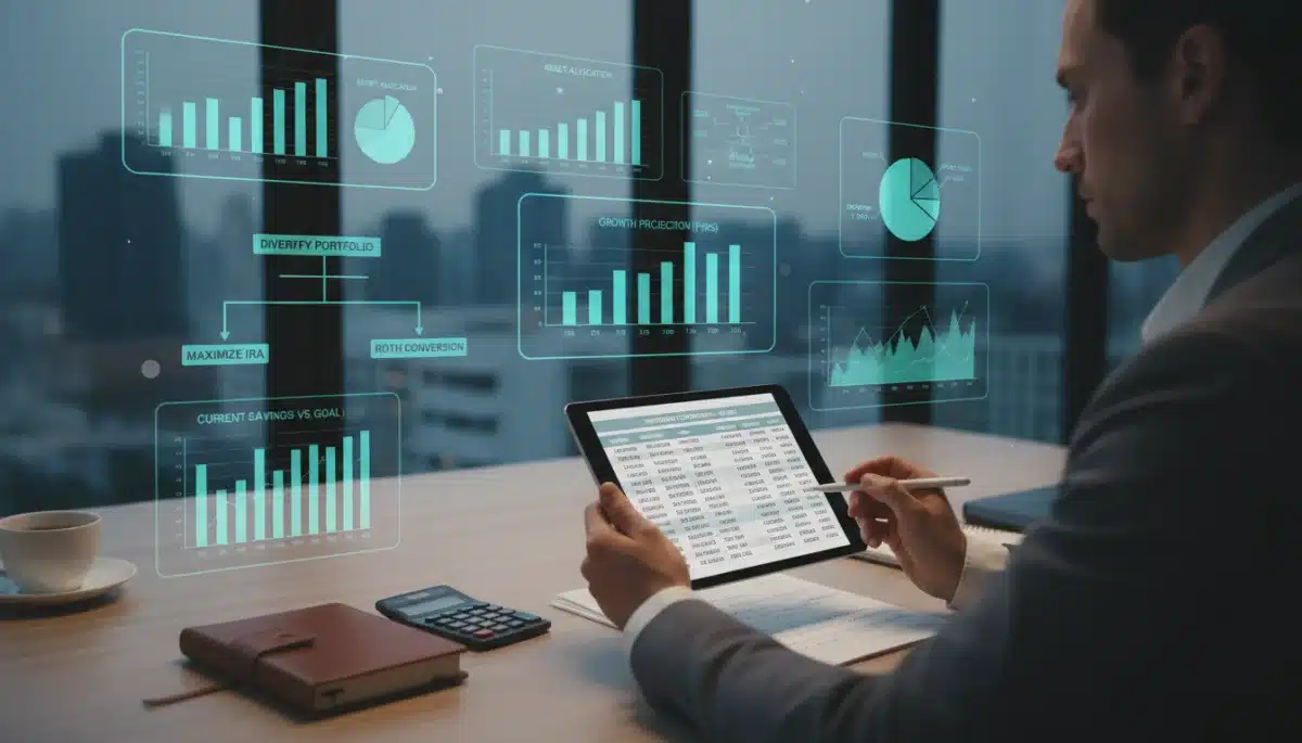 Person analyzing financial statements for optimal 2026 retirement contributions