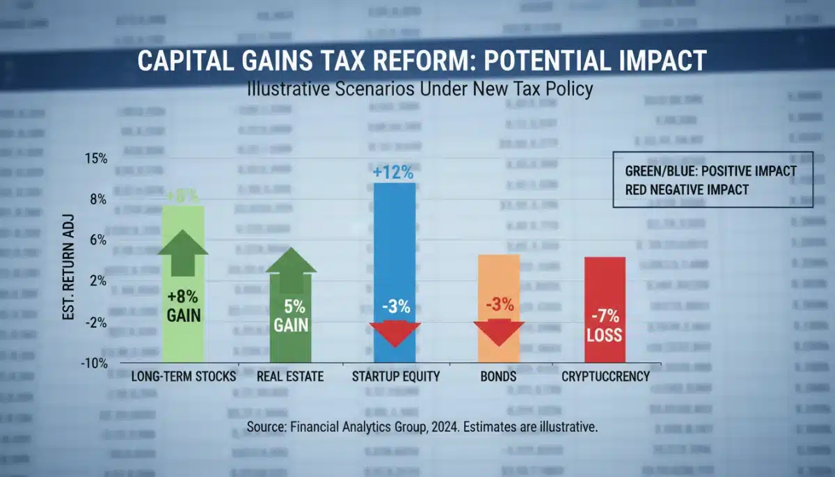 Capital gains tax impact on various investment types in 2026
